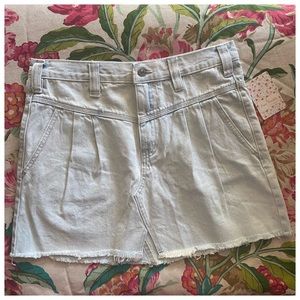 We the Free People white washed denim mini skirt
